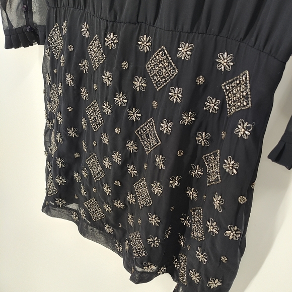 Zara | beaded blouson dress - Picture 3 of 10